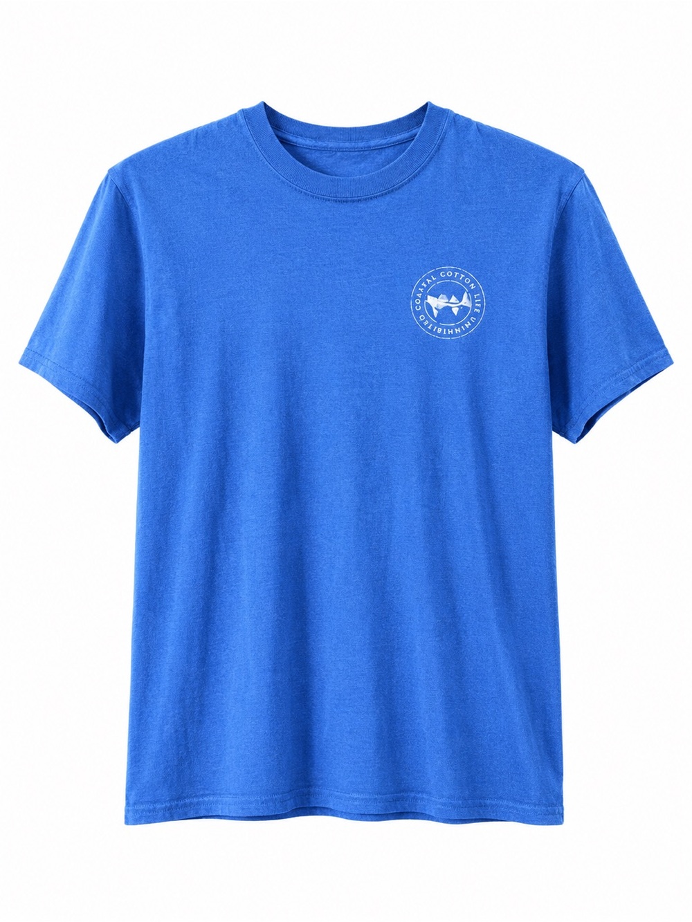 Coastal Cotton Youth Large 10/12 Blue Lightning Fish Graphic